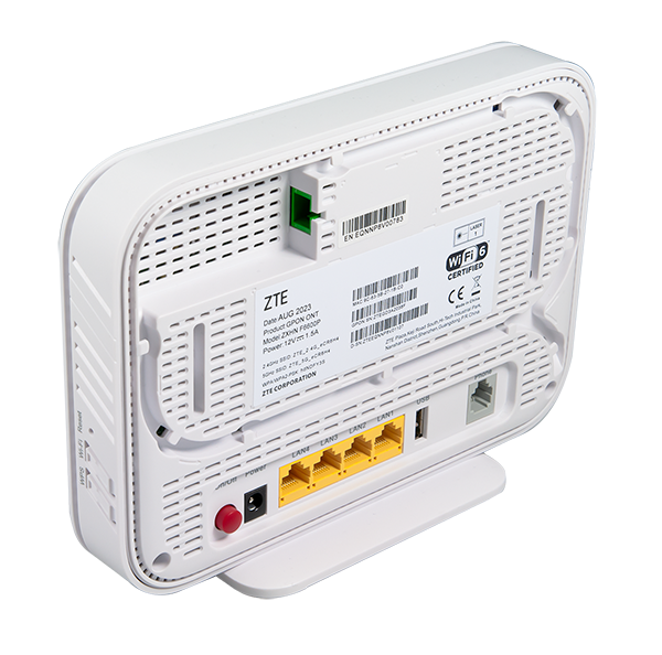 ZTE ZXHN F6600P GPON ONT Terminal Wi Fi 6 AX3000 4x GE 1x FXS ZTE ZXHN F6600P GPON ONT Terminal Wi Fi 6 AX3000 4x GE 1x FXS