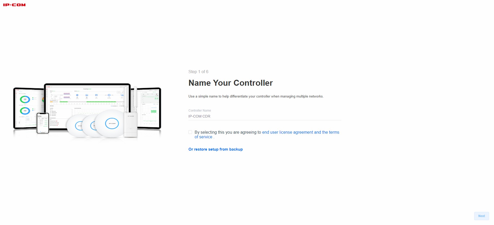 Configuration window 1/7