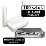 100 units of Huawei EG8145V5 (terminal GPON ONT Wi-Fi 5 AC1200) with OLT MA5800-X2 (AC) & GPON board!