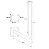 Antenna Bracket TV L-type with U-type clamp 300x600mm (dia:25mm)