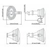 RF Elements STH-A45-USMA Sector Horn Antenna StarterHorn A45° USMA 5GHz 45° 17dBi RP-SMA connectors