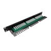 Solarix SX24L-5E-UTP-BK-N patch panel Rack 19" 1U 24x RJ45 cat 5e UTP with management bar