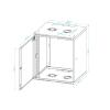 Stalflex RC19-12U-450GG Rack 19" cabinet 12U 450mm Glass Gray (wall mounting)