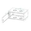 Stalflex S-RC19-4U-350MB Rack 19" cabinet 4U 350mm Metal Black (wall mounting)