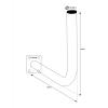 Antenna bracket balcony front L-300x600mm