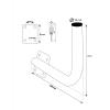 Antenna Bracket with U-type clamp 60 - lateral type, right