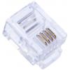 RJ11 connector with gold-plated pins (100pcs)